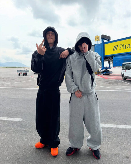 Hip-Hop Patchwork Embroidered Tracksuit