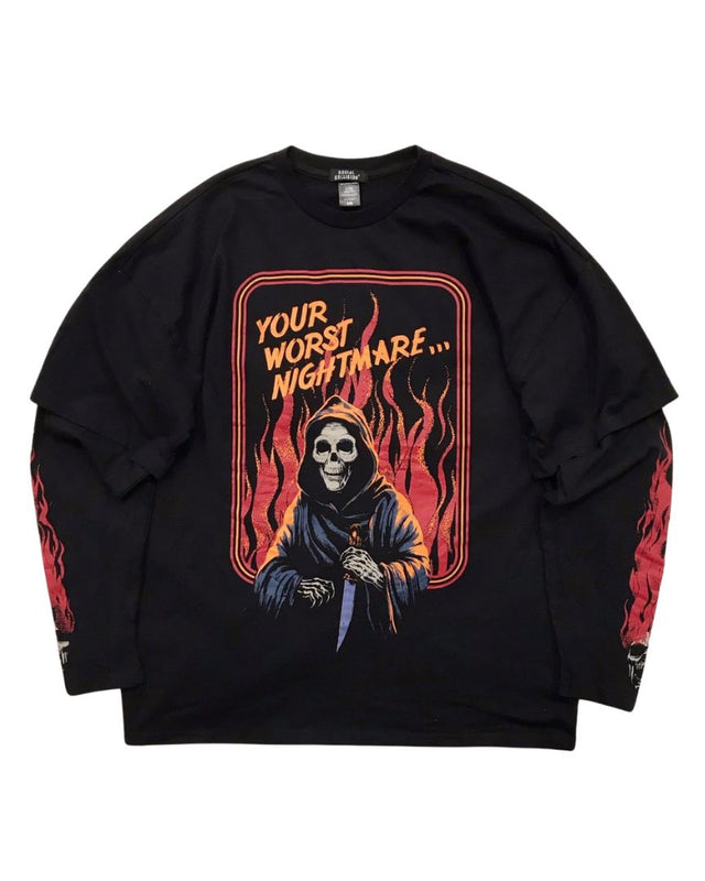 Flame Skull Two-Piece Sweatshirt