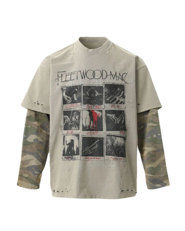 Sudadera de cuello redondo de ante