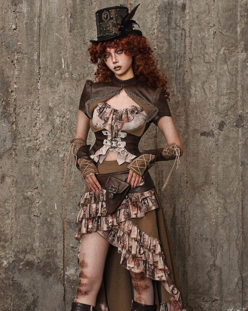 PU LACED STEAMPUNK ARM-GUARDS