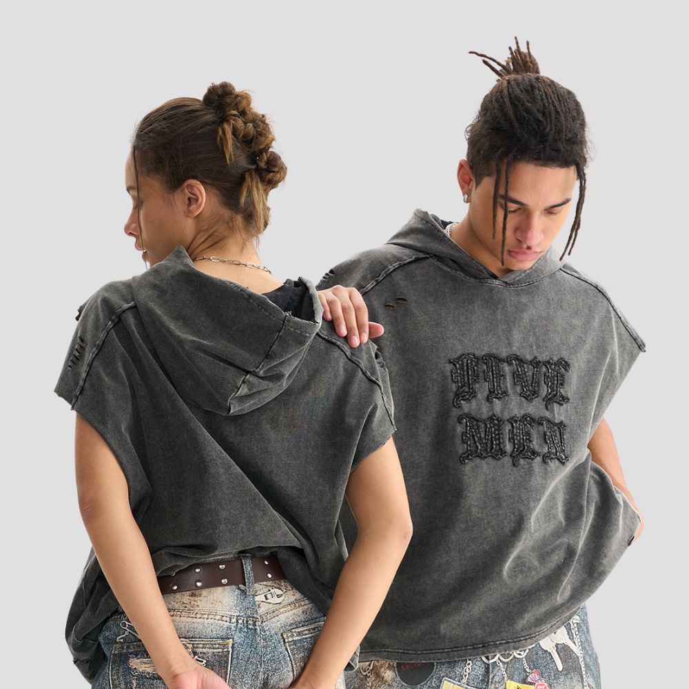 BOXY HOODED TEE VEST