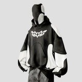 Patchwork-Pullover-Sweatshirt in Farbblockoptik