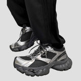 4CM PLATFORM TECH SNEAKER GUNMETAL