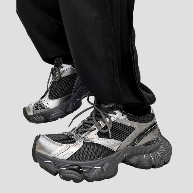 4CM PLATFORM TECH SNEAKER GUNMETAL