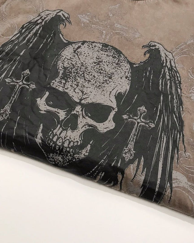 Washed Two-Layer Patchwork Sweatshirt