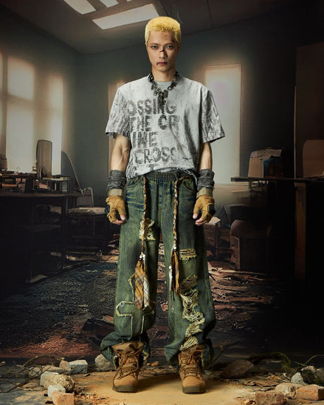 PATCHWORK WASTELAND DENIM OLV