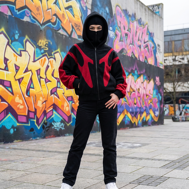 Double-Hood Flame Hoodie