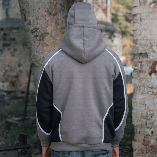 Contrast Panel Full Face Hoodie