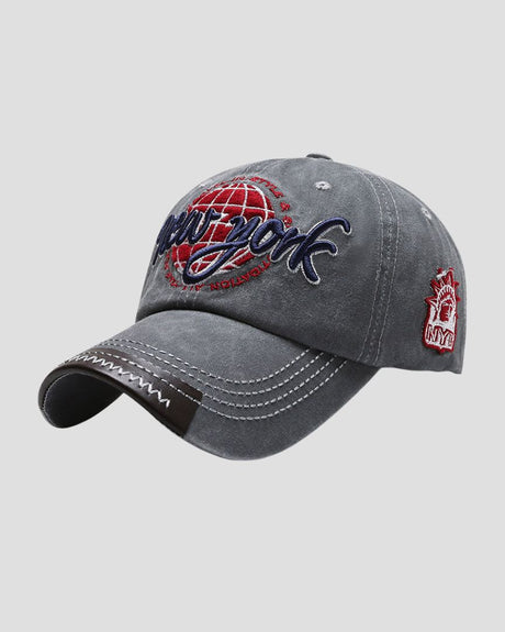 Embroidered Denim Baseball Cap