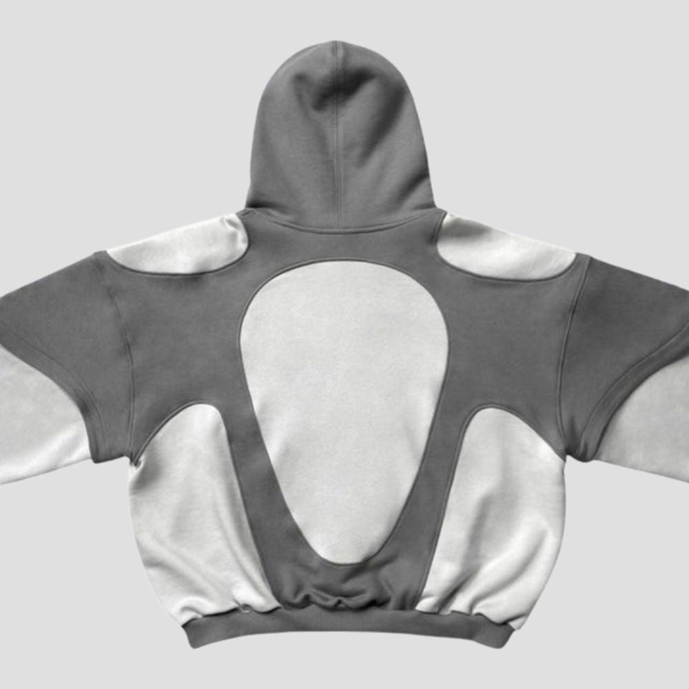 Patchwork-Pullover-Sweatshirt in Farbblockoptik