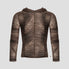 BIOMORPHIC MESH HOODIE BRN