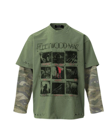 Sudadera de cuello redondo de ante