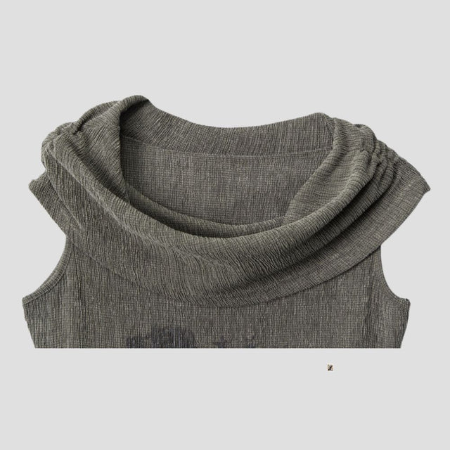 OFF-SHOULDER DISTRESSED CROP BLK