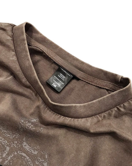 Washed Two-Layer Patchwork Sweatshirt