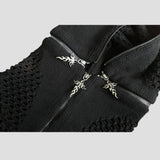 VOID KNIT ZIP-UP: BLACK
