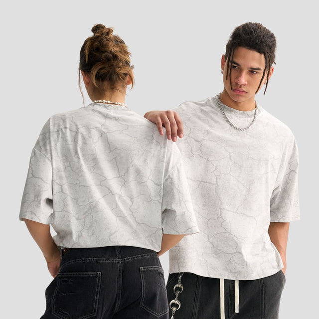 CRACKLE TEXTURE OVERSIZED TEE