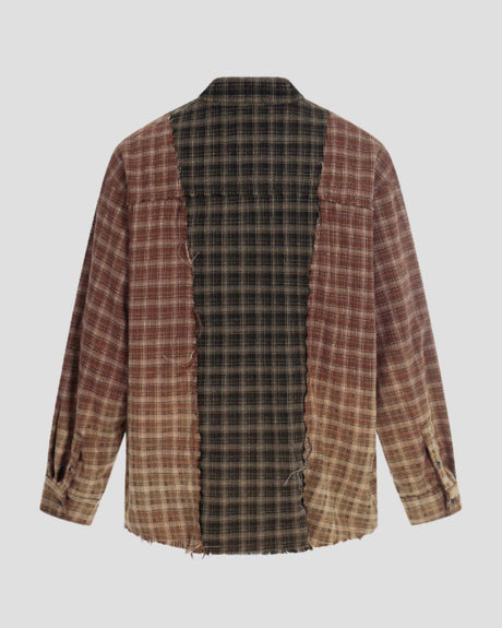 TRIPLE-PANEL DECONSTRUCTED CHECK SHIRT