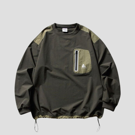 TACTICAL NYLON CREWNECK: OLIVE