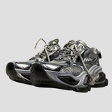 DISTRESSED PU CHUNKY SNEAKER BLK