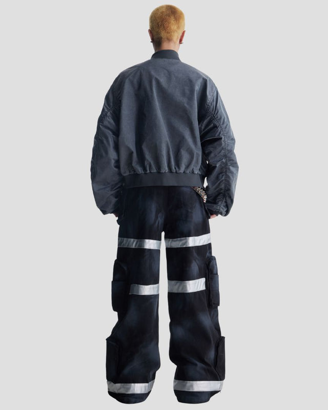100% COTTON CARGO PANT BLK/RED
