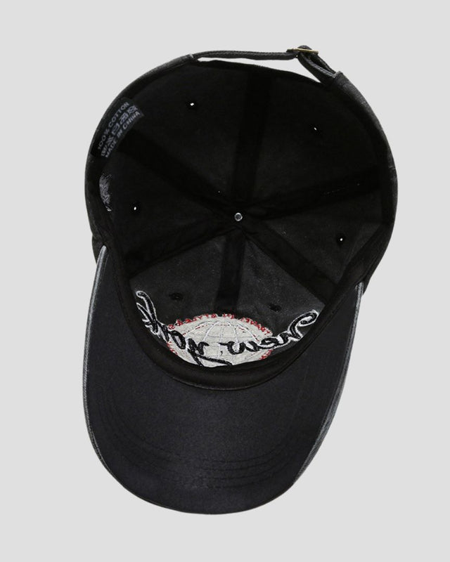 Embroidered Denim Baseball Cap
