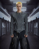 DISTRESSED MUD WASH DENIM EARTH