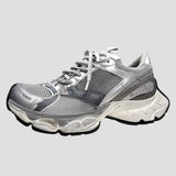 4CM PLATFORM TECH SNEAKER GUNMETAL