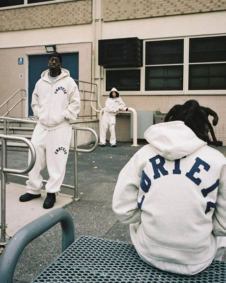 Street Hip-Hop Embroidered Letter Zip-Up Hoodie