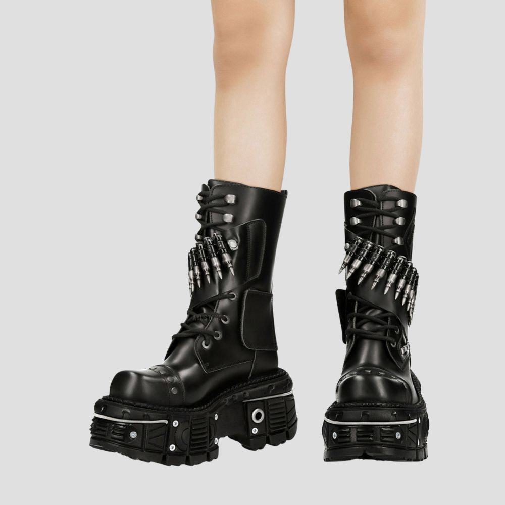 ONYX-BULLET "RENEGADE" PLATFORM BOOTS