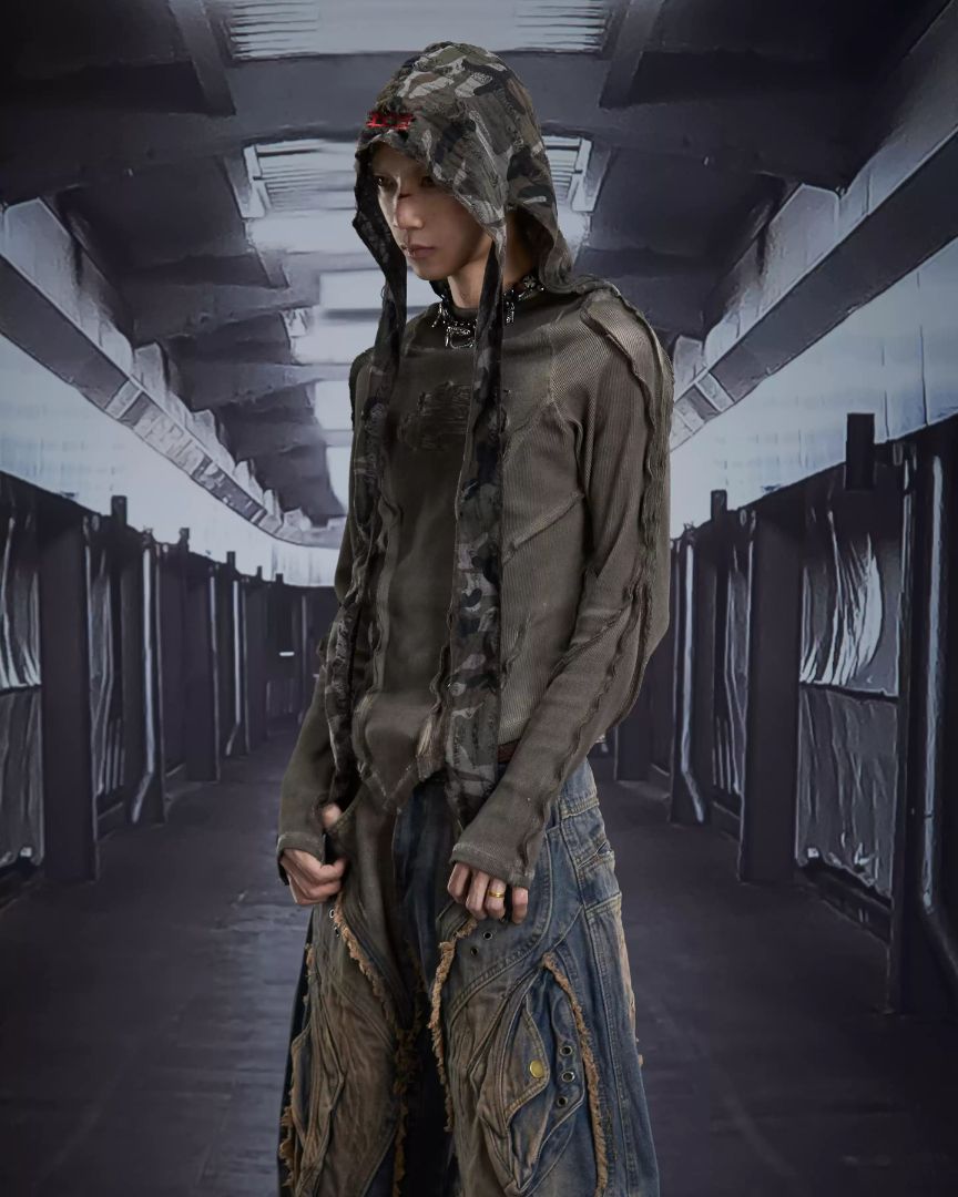 DISTRESSED MUD WASH DENIM EARTH