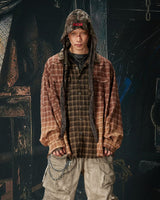 TRIPLE-PANEL DECONSTRUCTED CHECK SHIRT