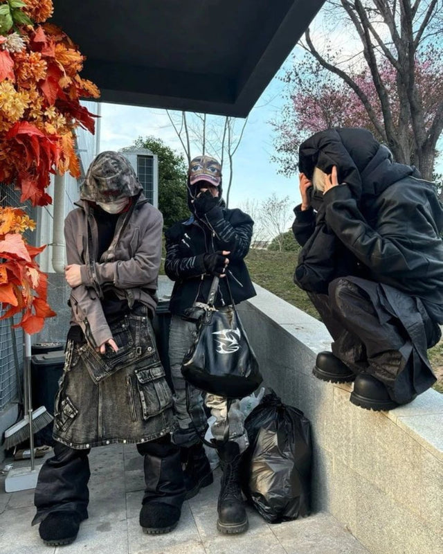 Hand-Studded Multi-Way Shoulder Bag