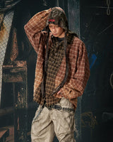 TRIPLE-PANEL DECONSTRUCTED CHECK SHIRT