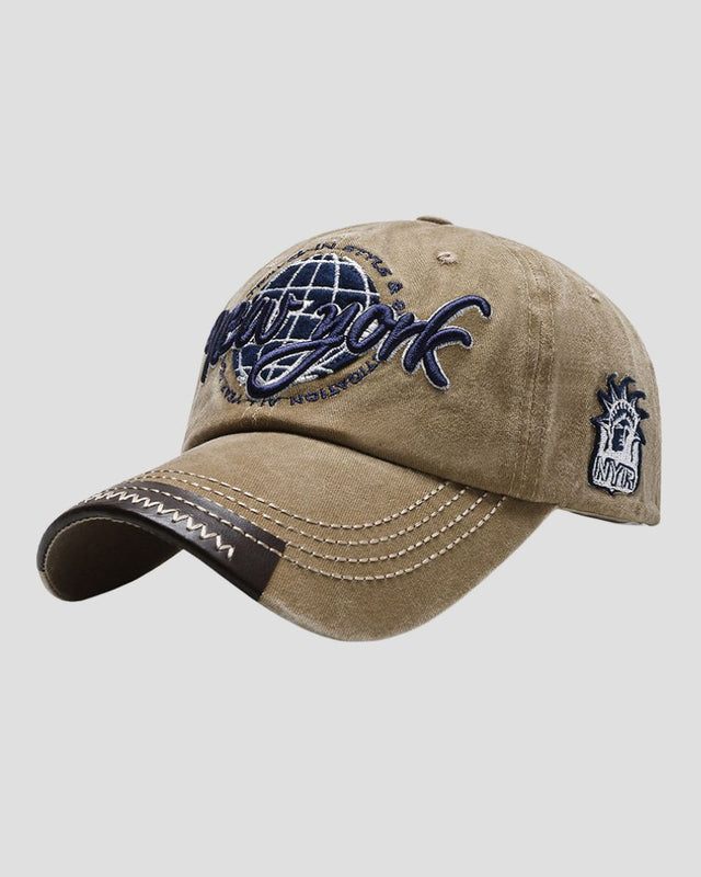 Embroidered Denim Baseball Cap