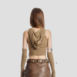 EROSION HOODED VEST W/ SLEEVES KHK