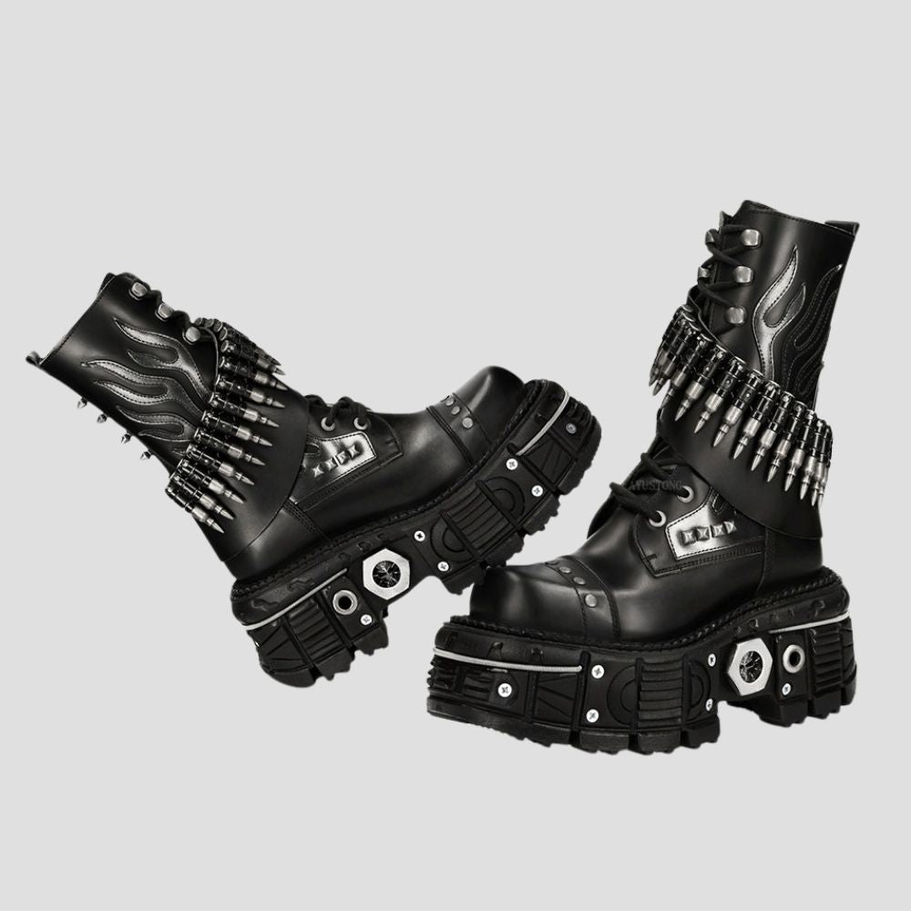ONYX-BULLET "RENEGADE" PLATFORM BOOTS