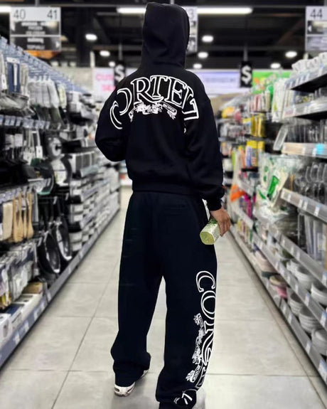 Hip-Hop Letter Print Tracksuit
