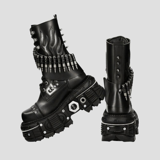 ONYX-BULLET "RENEGADE" PLATFORM BOOTS