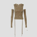 EROSION HOODED VEST W/ SLEEVES KHK