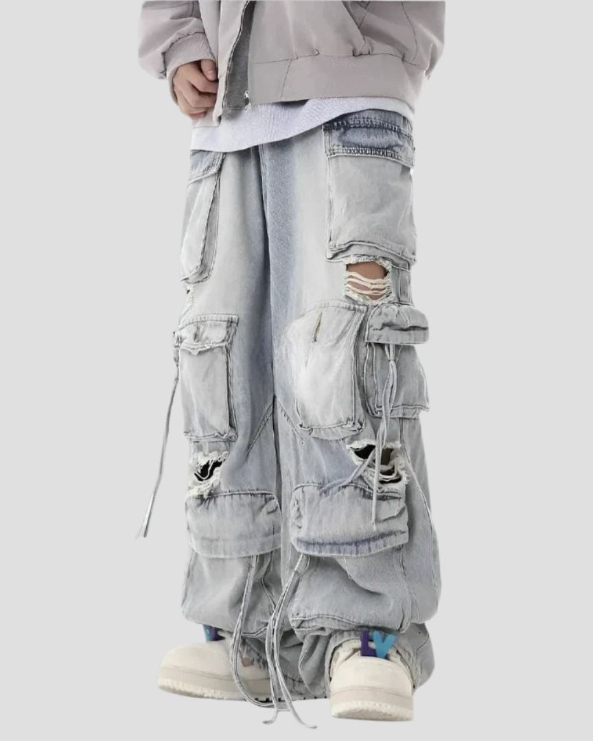 Y2K Baggy Pants – Retro Wide-Leg Streetwear – None Unit