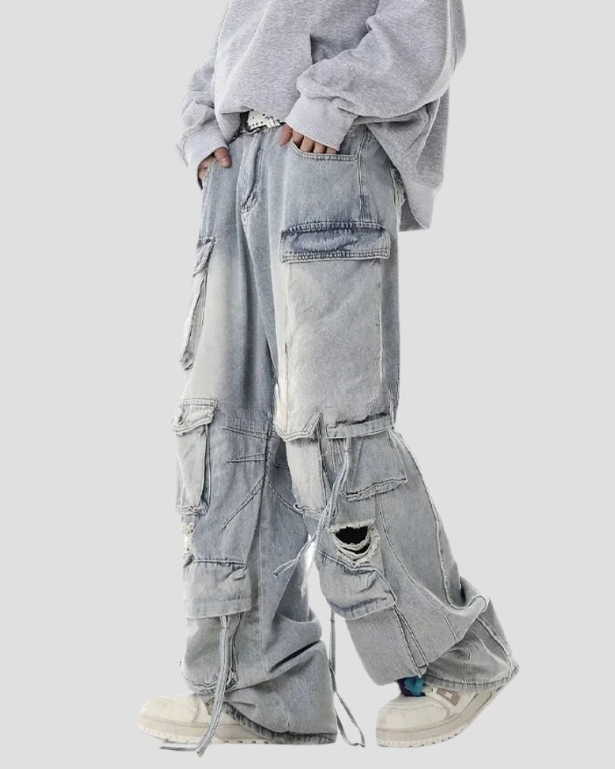 Y2K Baggy Pants – Retro Wide-Leg Streetwear – None Unit