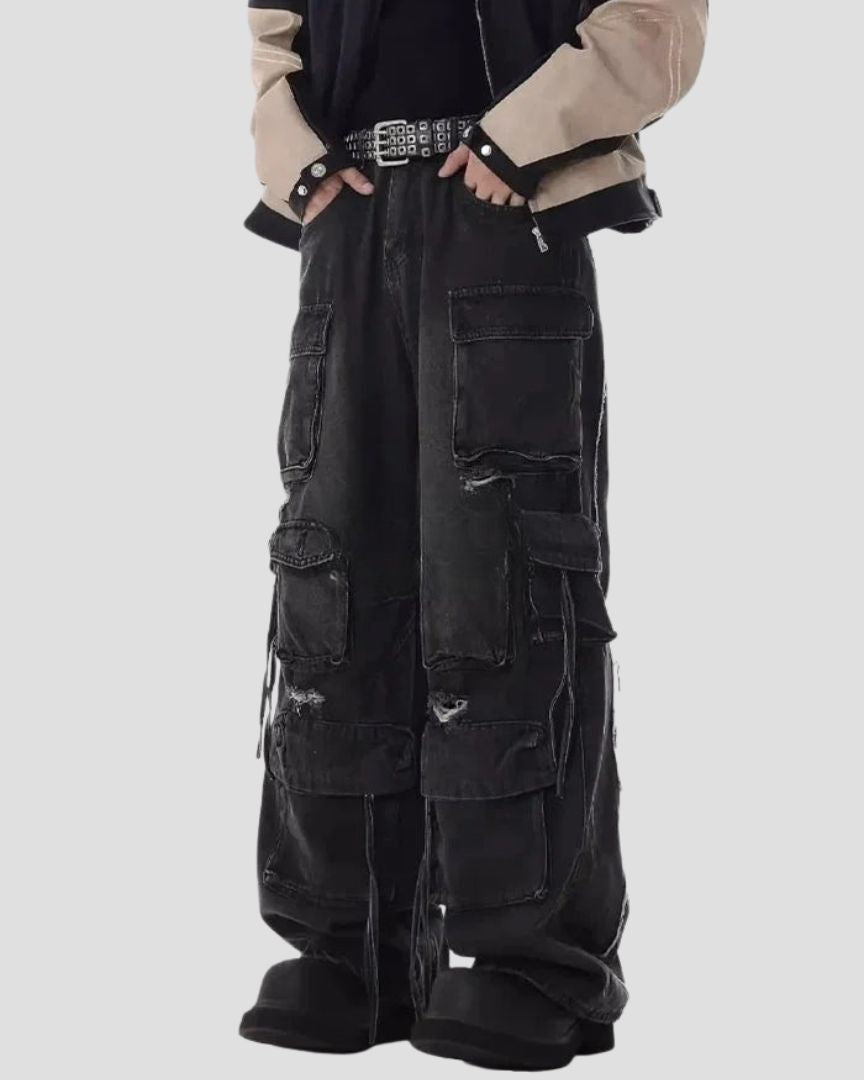 Y2K Baggy Pants – Retro Wide-Leg Streetwear – None Unit