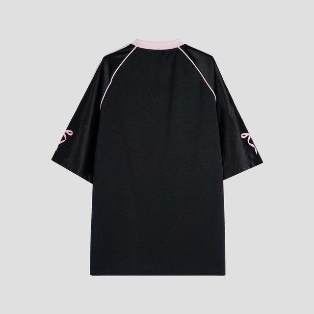 Breathable color block design shirt.