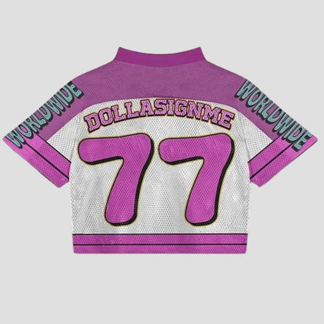 Mesh Colorblock Crop Top