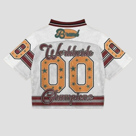 Mesh Colorblock Crop Top