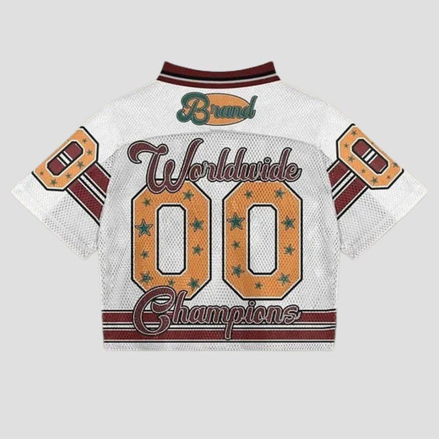 Mesh Colorblock Crop Top