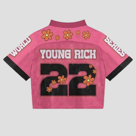 Mesh Colorblock Crop Top