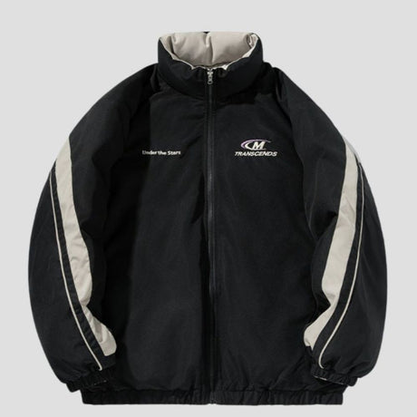 Chaqueta reversible de algodón con estampado de letras