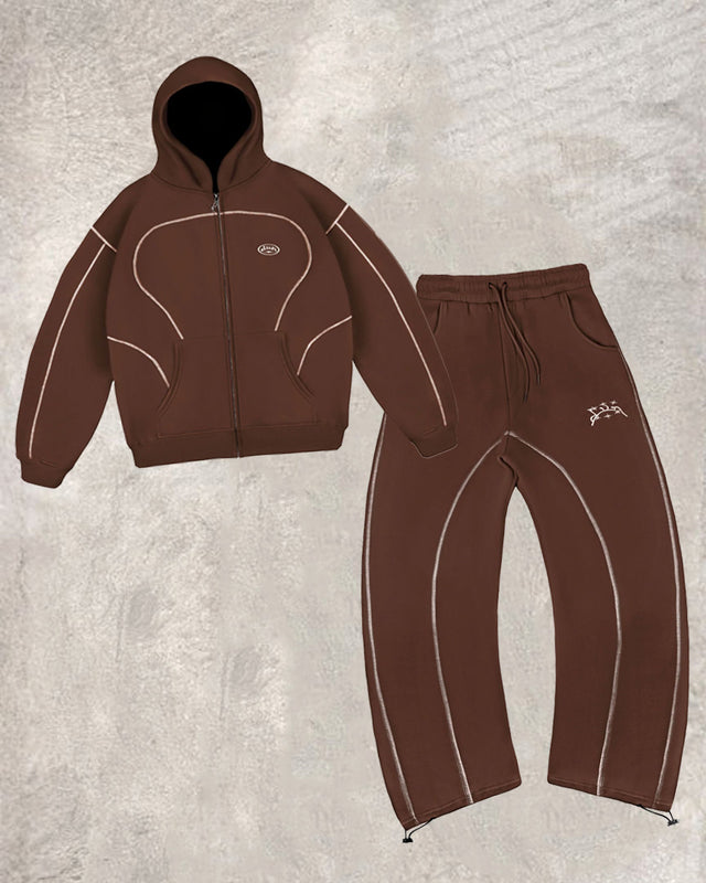 Line Zip Hoodie Set