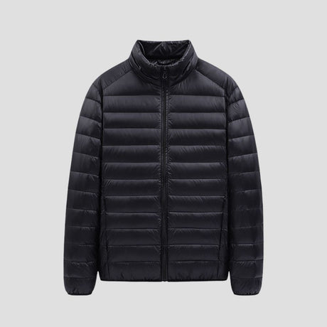 Close-up of the detachable adjustable hood, offering extra protection from the cold